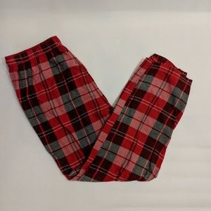 Nautica Womens Red Plaid Sleep Wear Lounge Pants L
